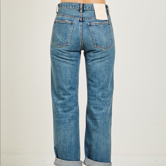 cqy vinyl vintage relaxed jeans
